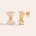 Fancy diamond bowtie oorbellen