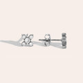 Diamanten lucky flower oorbellen
