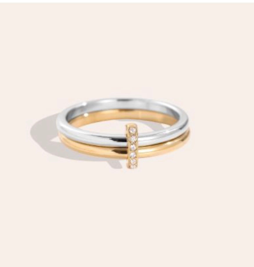 2 lagen ring met slot