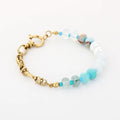 Schakel armband met natuursteen