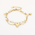 Hartjes en parels armband