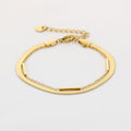 Snake en bars dubbele armband