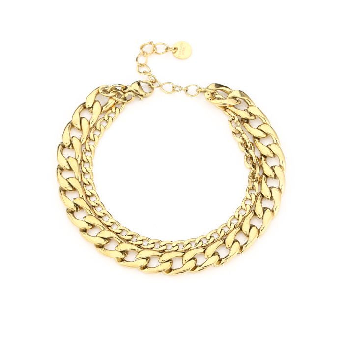 Dubbele schakel armband