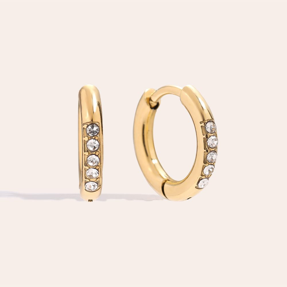 Enkelvoudige diamanten oorbellen