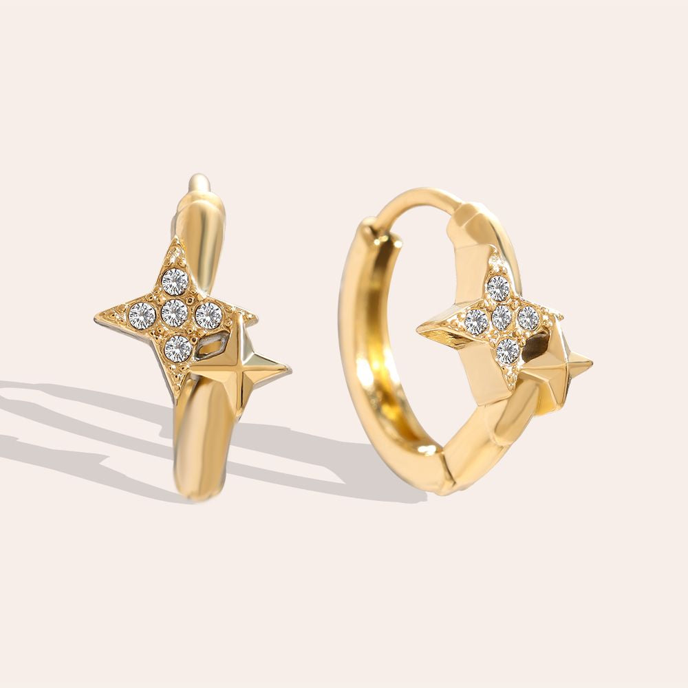 Diamanten ster oorbellen