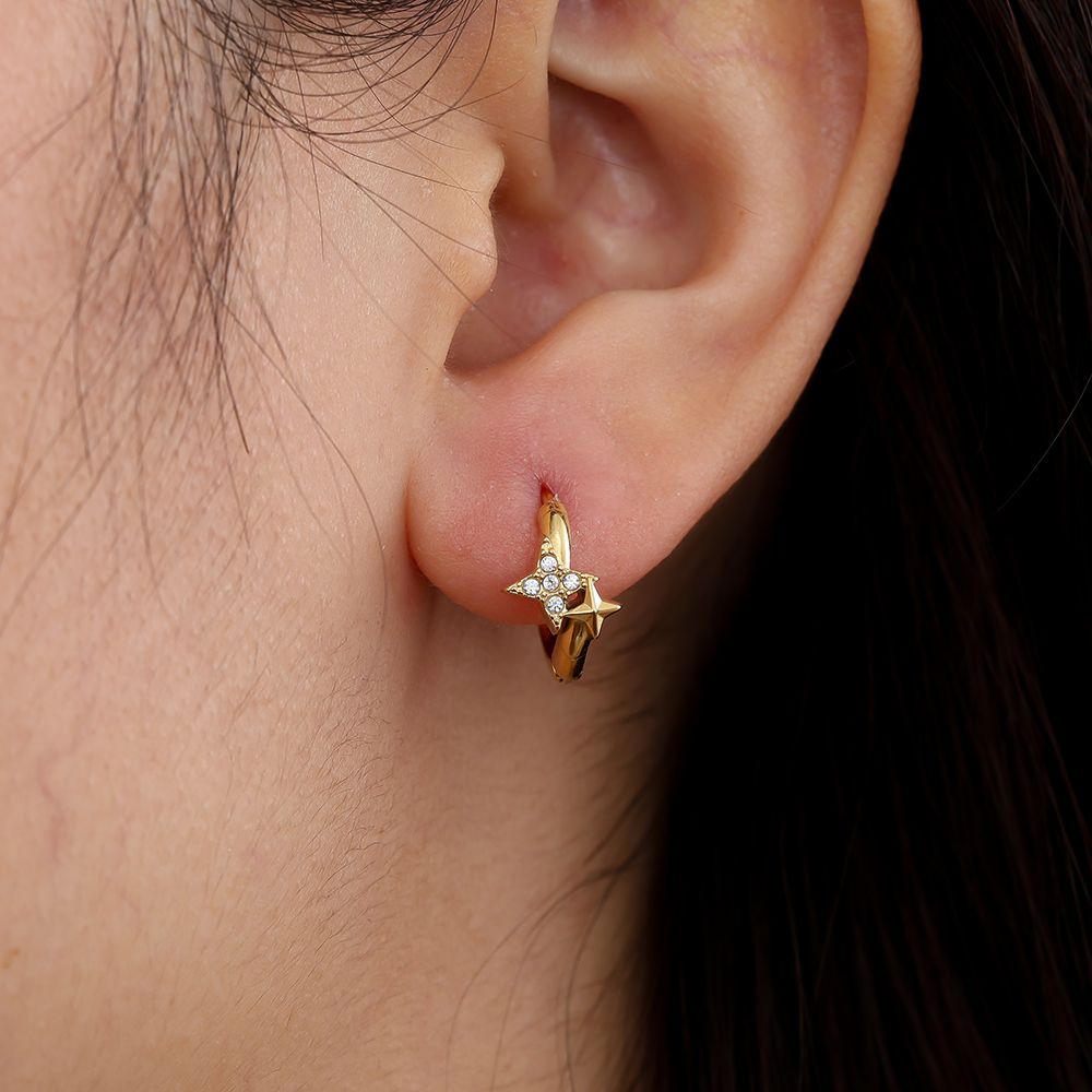 Diamanten ster oorbellen