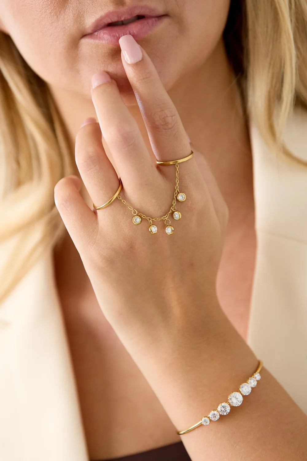 Ringen Van Roestvrij Staal Met Edelstenen